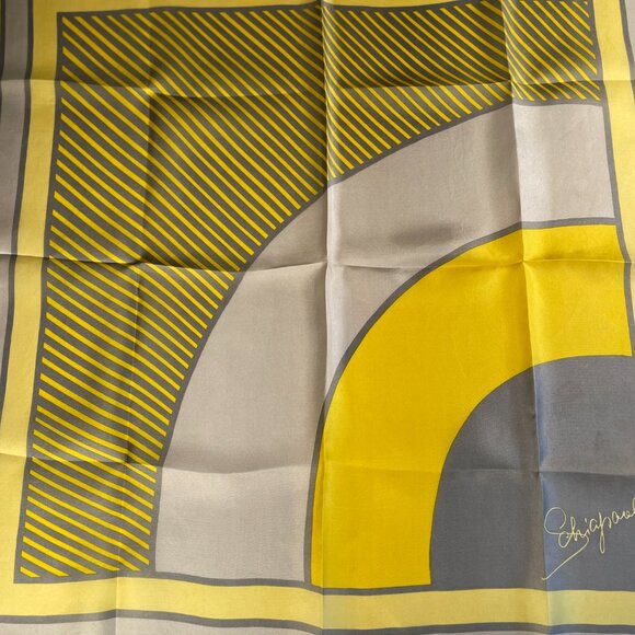 Vintage Elsa Schiaparelli Silk Scarf – Geometric Modernist Design - Picture 2 of 13